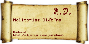 Molitorisz Diána névjegykártya